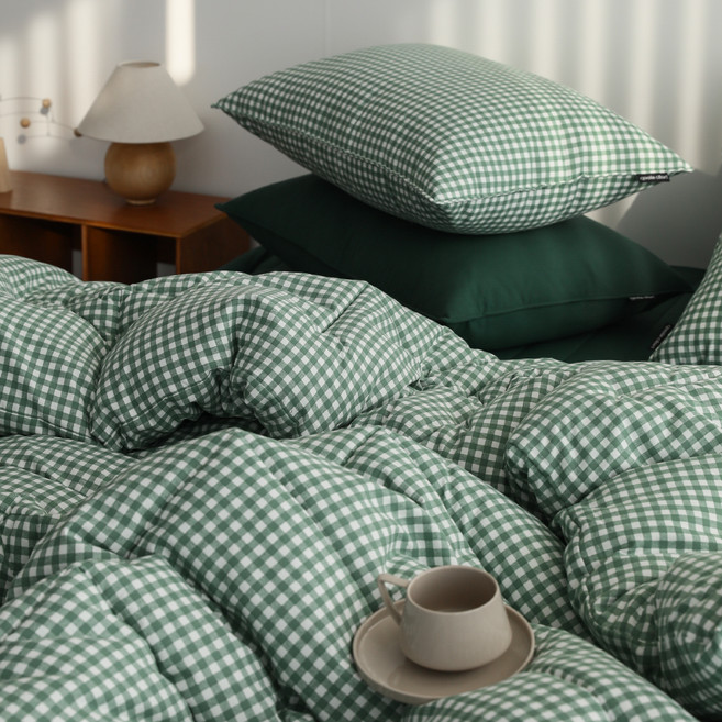 헬로우슬립 런던체크 사계절 차렵이불 세트