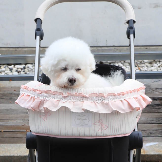 리토가토 반려동물 플리앙 유모차 커버업 가드, Pink, 1개