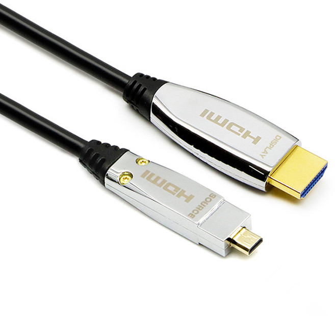 마하링크 하이브리드 광 HDMI TO MICRO HDMI 2.1 UHD 8K 모니터 케이블, 1개, 100m