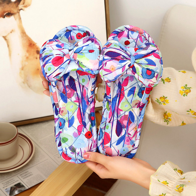 에버하우스 러블리 가든룸 플라워 거실화, 블루, 1개