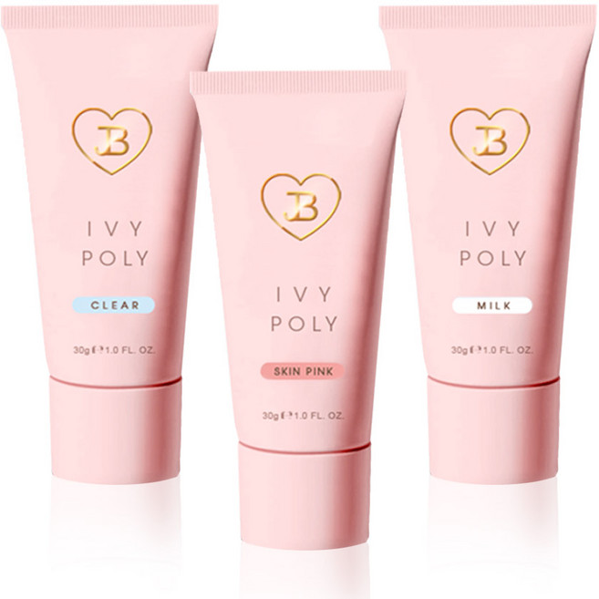 진비 그라시아 젤네일 네일아트 폴리젤 3종 세트, 스킨핑크 + 밀크 + 클리어, 1개