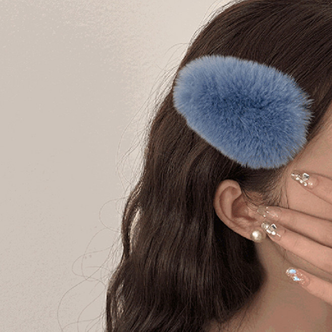 젤루나 보들한 빅사이즈 라운드 헤어 앞머리 똑딱핀 LH-151