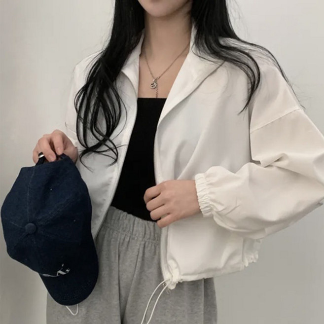 Sunbit 女款 Eve 素色短版日常防風外套