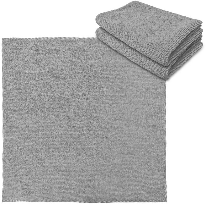 월드크린 다목적 청소용 극세사 손걸레 대형 40 x 40 cm, 그레이, 3개