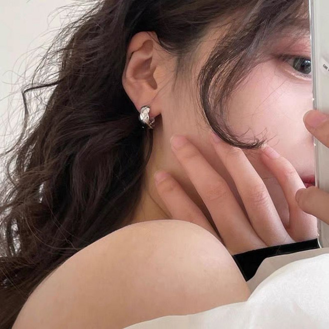 PEONIST 女性用925純銀時尚耳環
