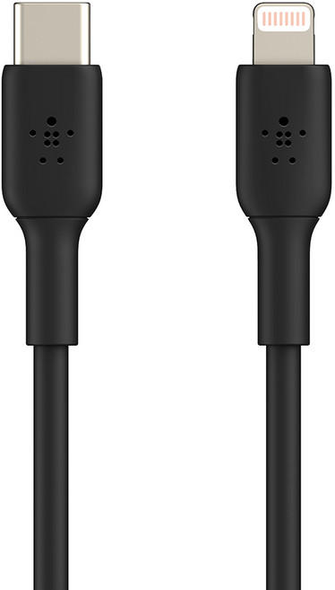 벨킨 부스트업 USB-C to 라이트닝 고속 충전 케이블, 2m, 블랙, 1개