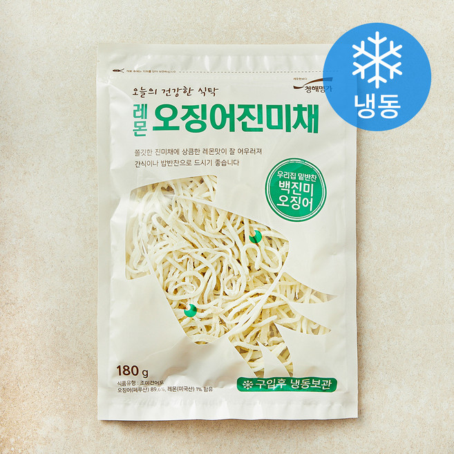청해명가 레몬 오징어 진미채 (냉동), 1개, 180g