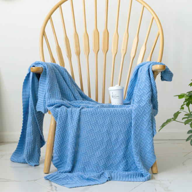 포근 니트 체어커버 앤 블랭킷 담요