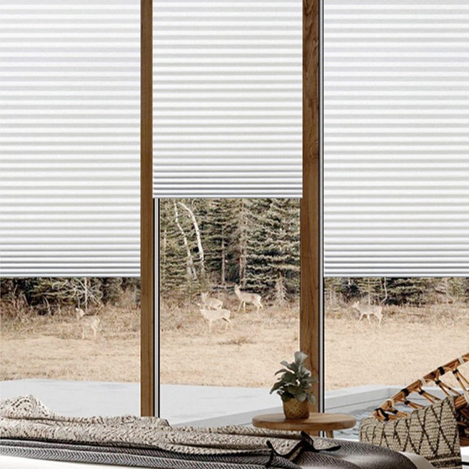 Lano Home 人人皆可安裝的免打孔自黏式百葉窗, 全遮光白色