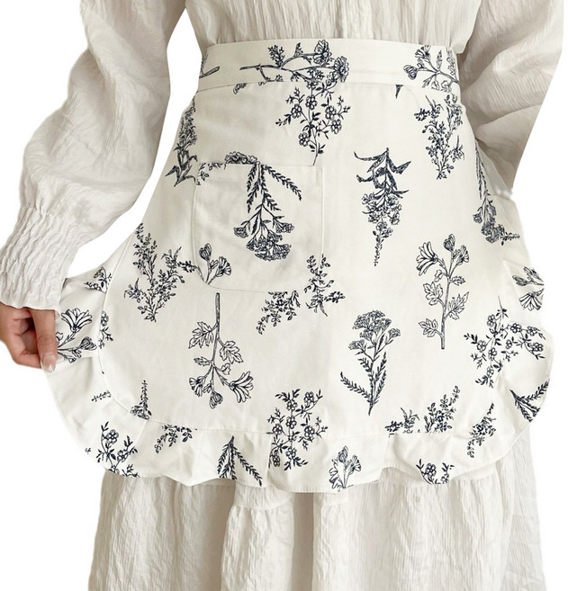 바른리빙 소피아 허리 앞치마 에이프런, 플로라, 1개