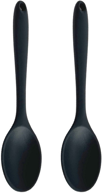 파미레 실리콘 미니 볶음스푼, 블랙, 2개
