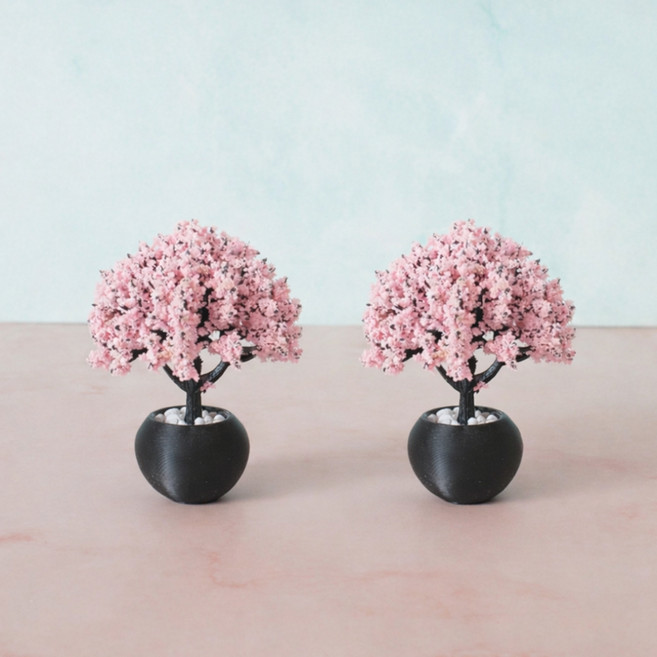 알로데 라운드 벚꽃나무 납골당 조화 2p, 01 퍼플핑크