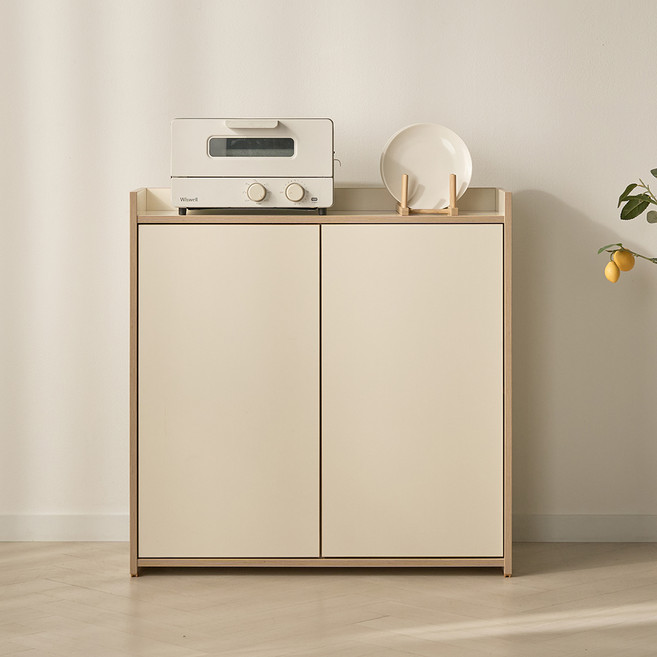 베이지메이트 콘티 슬림 모듈 수납장 800 방문설치, 아이보리우드