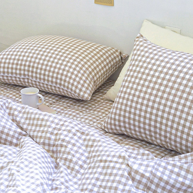 LucidSleep 韓國製柔軟夢幻格紋四季枕頭套