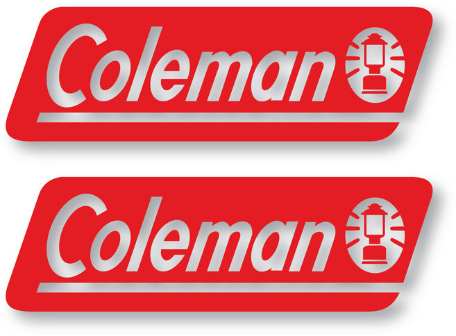 아웃도어 차량용 데칼 스티커 콜맨B 중형, 레드, 2개