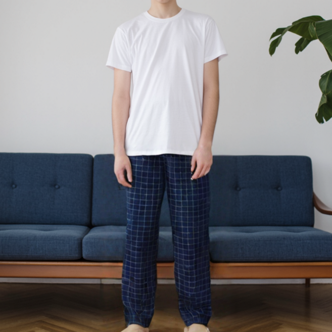 SOFTHOLIC 男性格紋睡褲