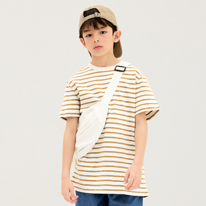 유니프랜드 아동용 세미 ST 5부 면 티셔츠