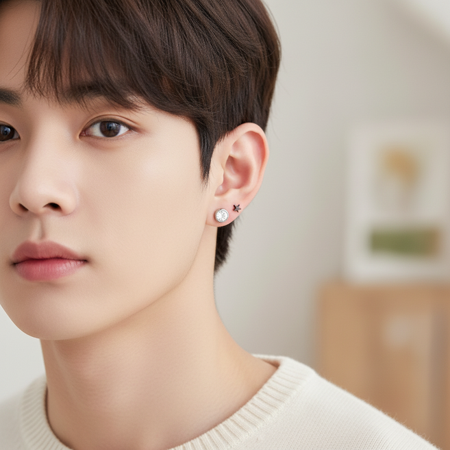 미다미 볼드큐빅 피어싱 2p + 케이스 세트 pc1014