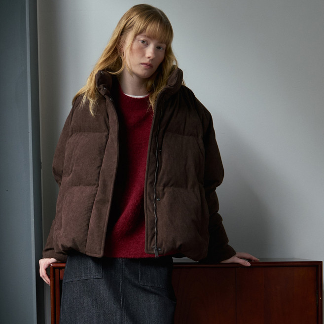 마인드브릿지 여성용 두굿 코듀로이 패딩점퍼 MZJP8201