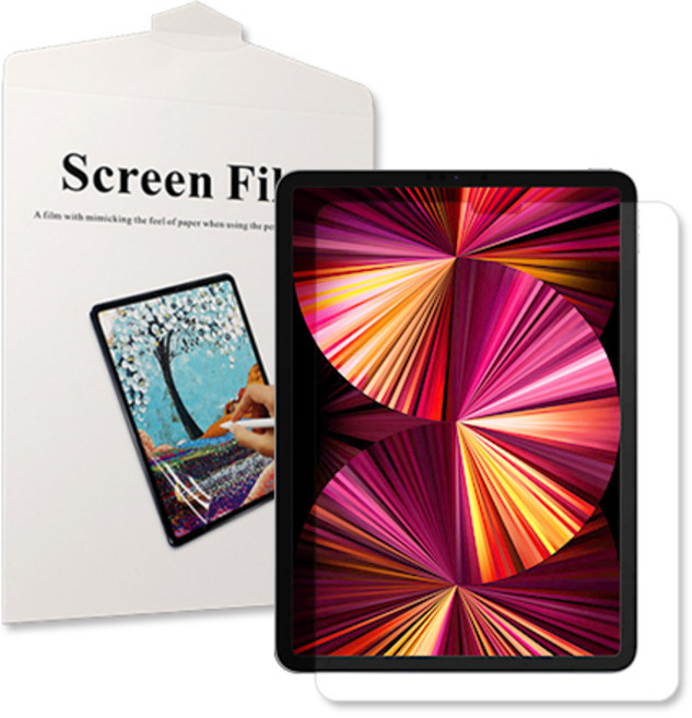 태블릿 종이질감 액정보호필름 + 극세사천, 단일색상(필름), 블랙(극세사천), 1개