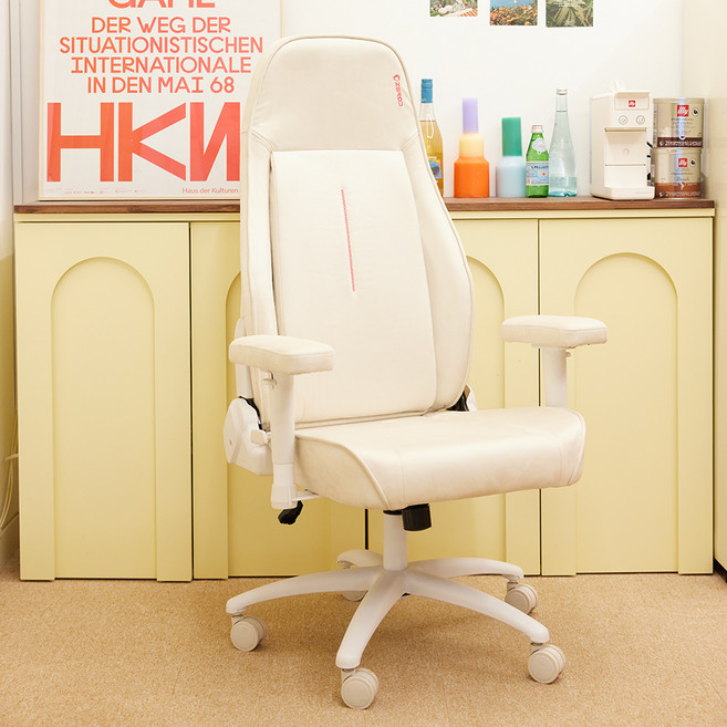 ZEROD 제닉스크리에이티브 소프 게이밍 의자, 아이보리 CHAIR