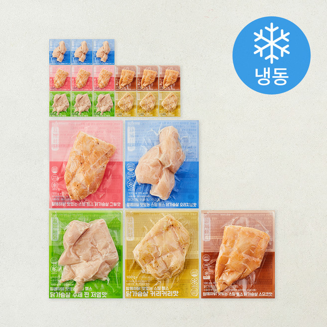 함께하닭 닭가슴살 100g x 5종 x 4개 세트 (냉동), 1세트
