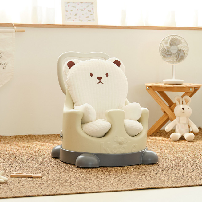 에시앙 범보 P의자+카트핸들+리드줄+플랫베어 베개 일체형 라이너, 바닐라 + 돌핀그레이 + 혼합색상 + 곰곰이