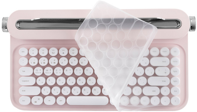 엑토 레트로 미니 키보드 키스킨 KSK-02, 화이트, 1개