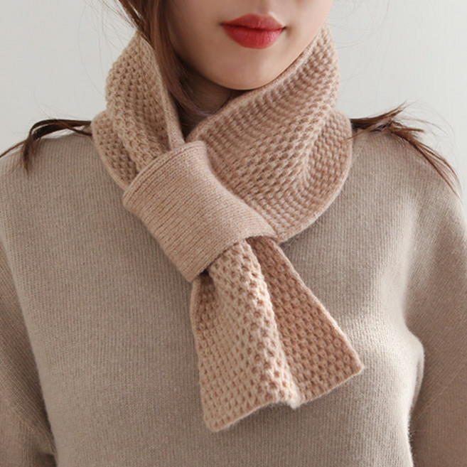 바비수 꼬비 와플 니트 머플러