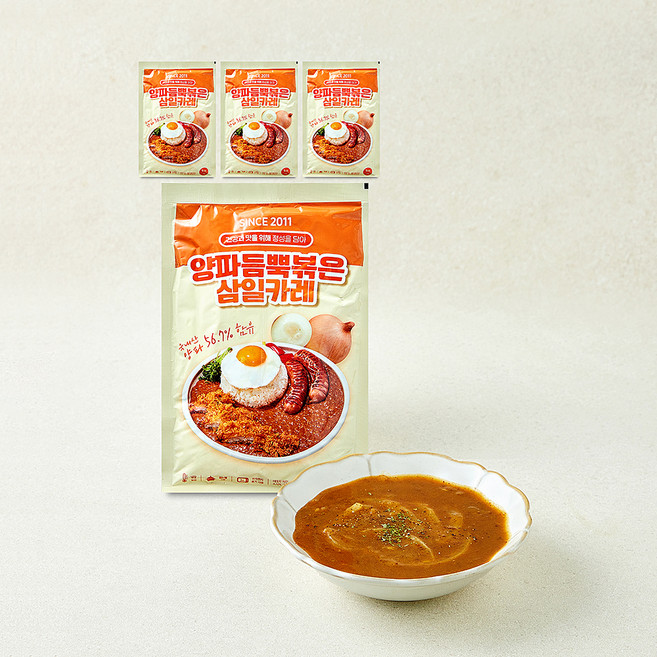 양파 듬뿍 볶은 삼일카레, 210g, 4개
