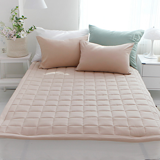 보몽드 국내 제조 도톰한 소프트워싱 누빔 패드, 샌드베이지