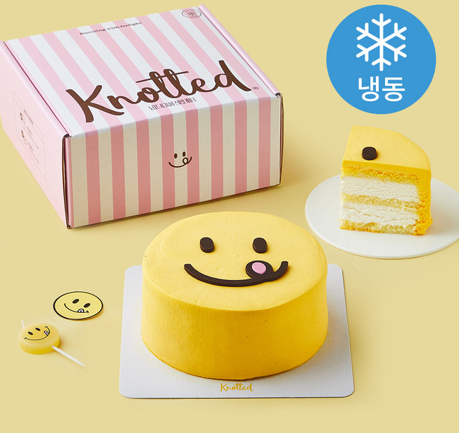노티드 시그니처 스마일 케이크 (냉동), 300g, 1개