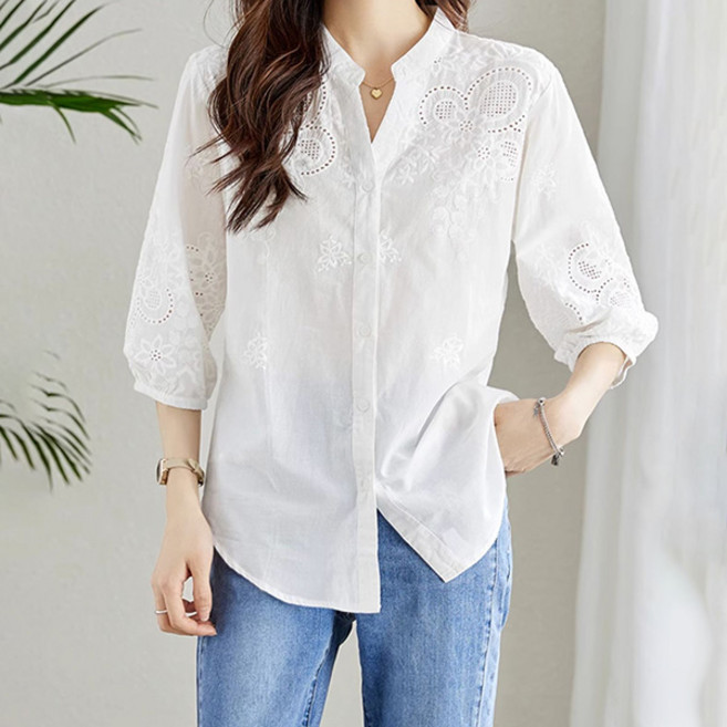 포플러앤씨 여성용 글렌슈 빅사이즈 블라우스 P25SMBL031112