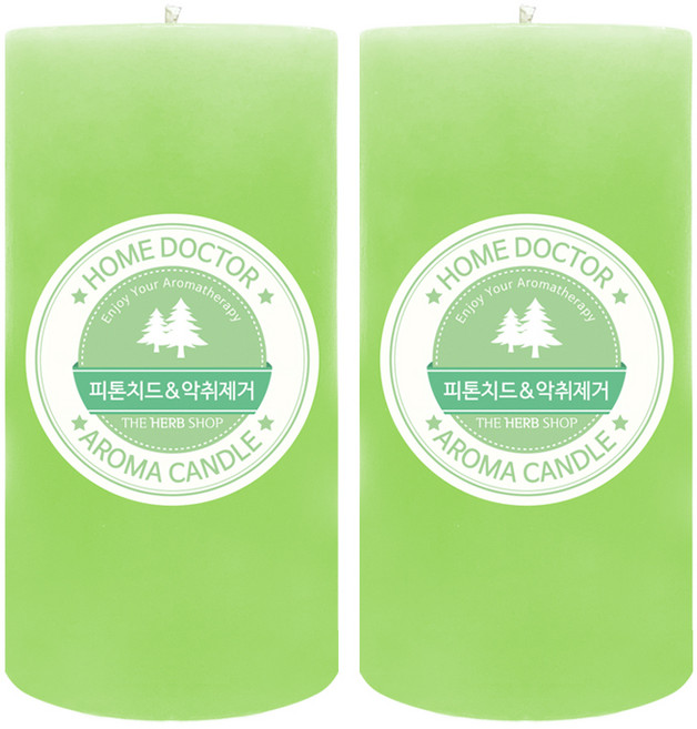 THE HERB SHOP Home Doctor 香氛蠟燭, 芬多精&去除異味, 570g, 2個