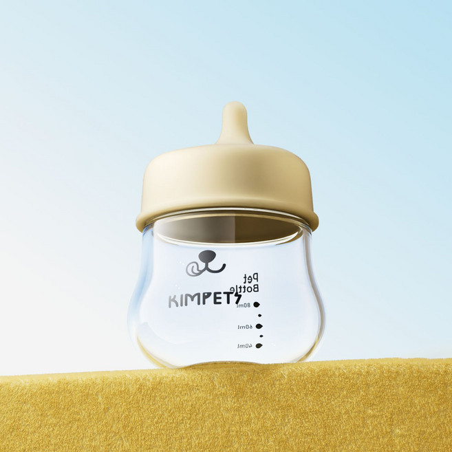 킴펫츠 반려동물 소프트 에어홀 젖병 Free, 베이지, 1개