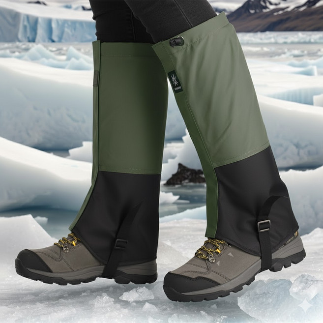 샘스트롱 스포티쉘 롱 각반 방수 등산 작업 예초 벌초 스패츠, 그린