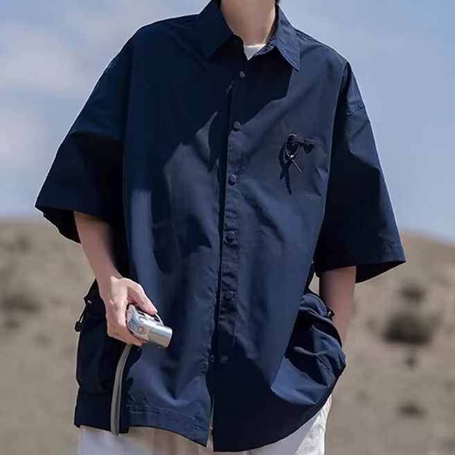 男士 DM Tally 休閒工作短袖襯衫