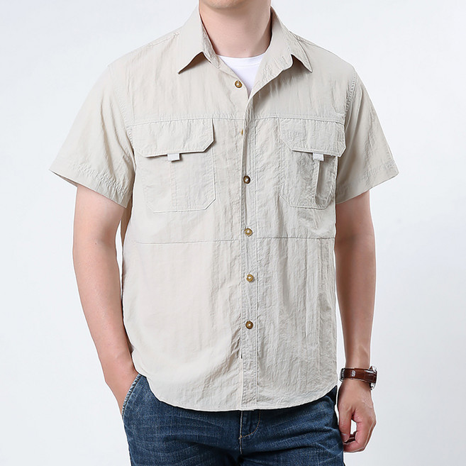 인피어스 남성용 캐주얼 아웃도어 반팔 셔츠 I263-454X