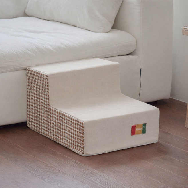 레드퍼피 반려동물 하드락 펫스텝, 카멜베이지, 1개