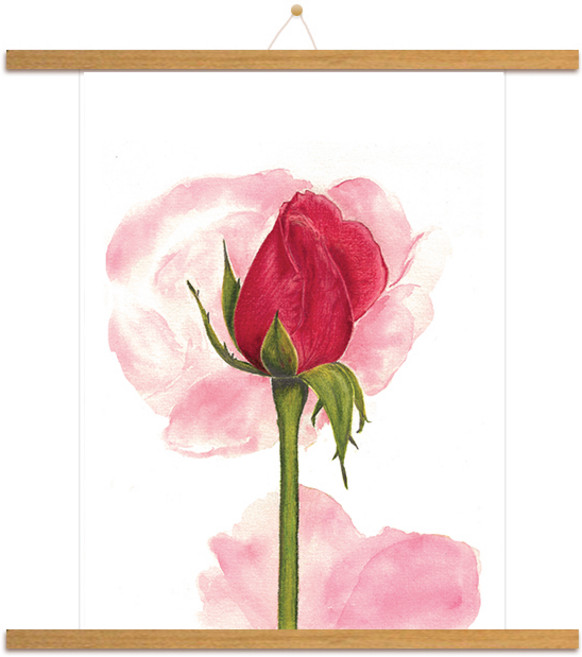 인테리어 장미G 포스터 + 족자 + 끈 랜덤발송, 모카우드