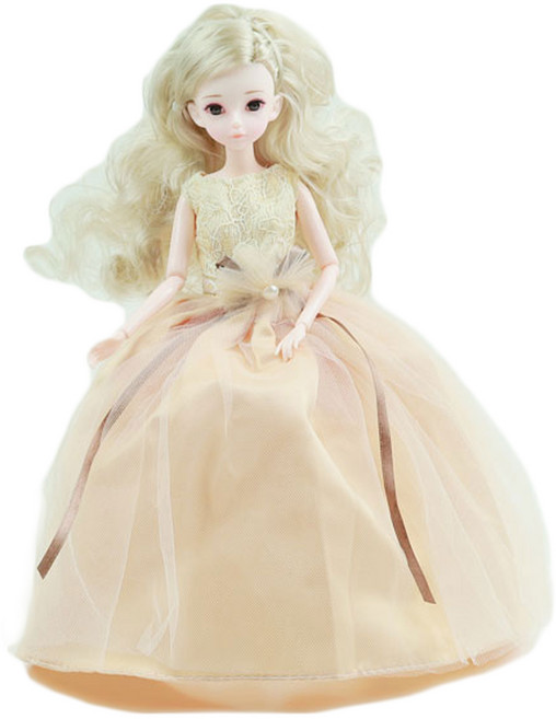 Sariel Celebrities 球型關節人偶 露西亞 30cm, 美白膚色 + 香檳色洋裝, 1個