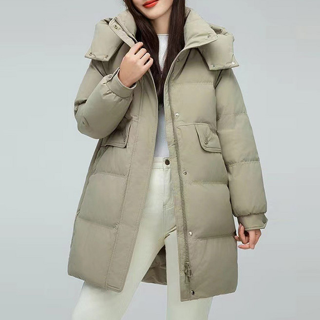 페이퍼먼츠 여성용 트랍 미들 경량 다운 점퍼 11254