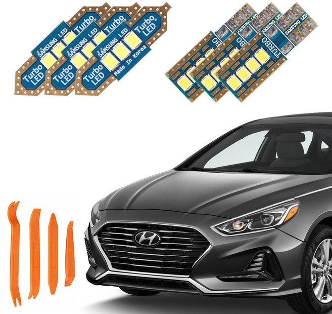 카템 차량용 루나 LED 실내등+리무버 풀세트, 1세트, 현대 LF쏘나타 뉴라이즈 썬루프형 2017년 3월~2019년 2월
