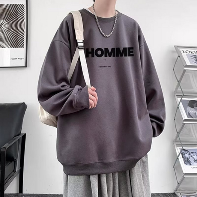 Goodif 男士 Le Homme 保暖寬鬆版型大學T
