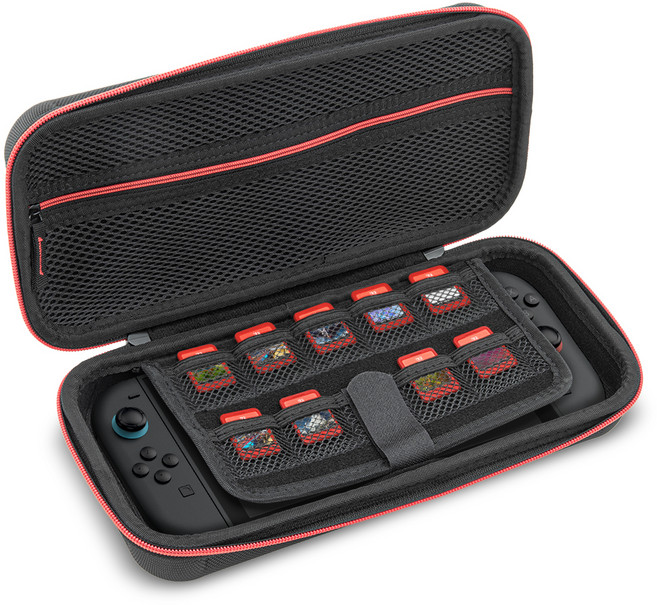 구스페리 닌텐도 스위치2 휴대용 하드 파우치, 블랙, 1개