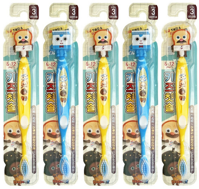 아텍스 아동용 브레드이발소 칫솔 스텝3, 1개입, 5개