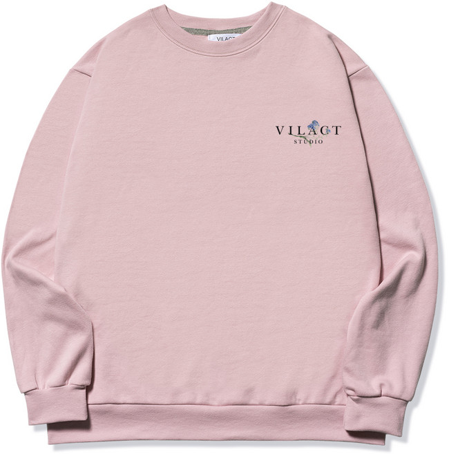 빌락트 남성용 빅사이즈 블루 스몰플라워 맨투맨