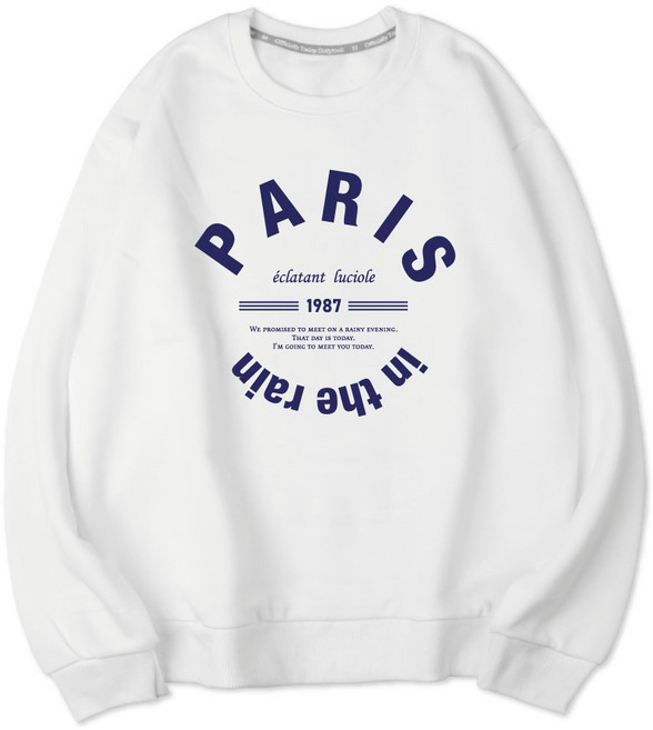 VENHIT 男女通用 PARIS 半寬鬆版型 特殊雙面布料 大學T
