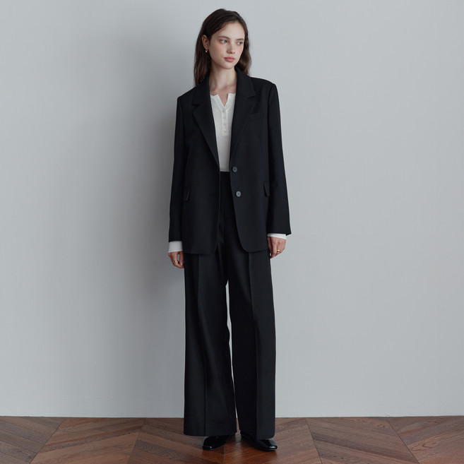 쥬시쥬디 여성용 테일러드 자켓 + 와이드 팬츠 세트 JZST026A