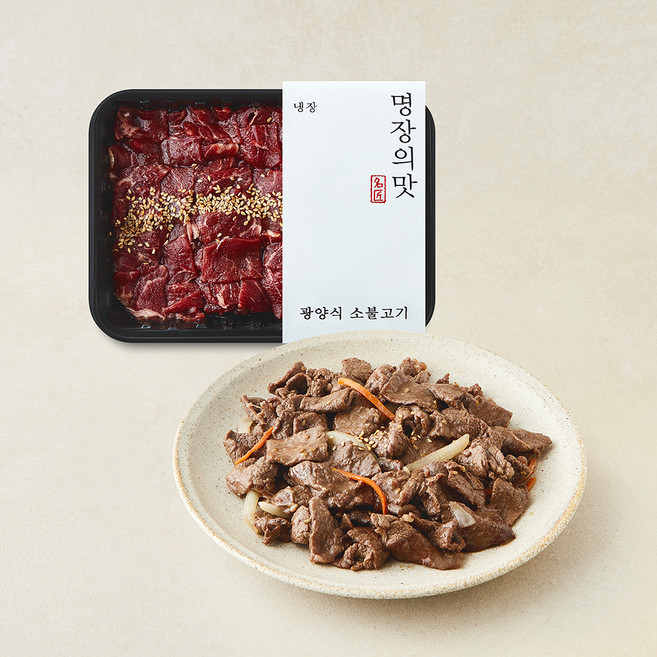 명장의맛 광양식 소불고기 (냉장), 1개, 350g